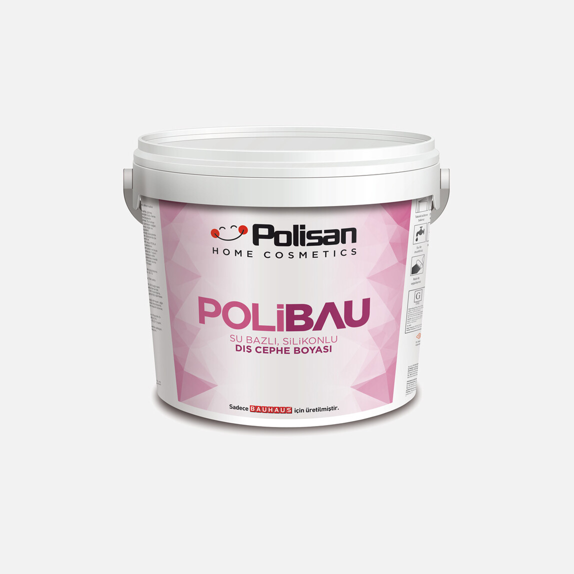    Polisan 7,5 lt Polibau Silikonlu Dış Cephe Beyaz 
