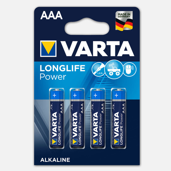 Varta Longlife Power 4 AAA Alkalin Pil 