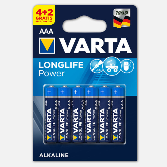 Varta Longlife Power  4+2 AAA Alkalin Pil
