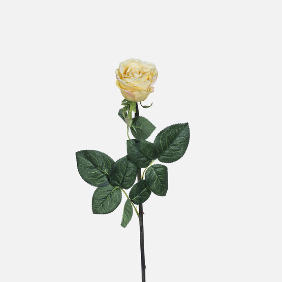 Yapay Tek Dal Gül Sarı 50cm 