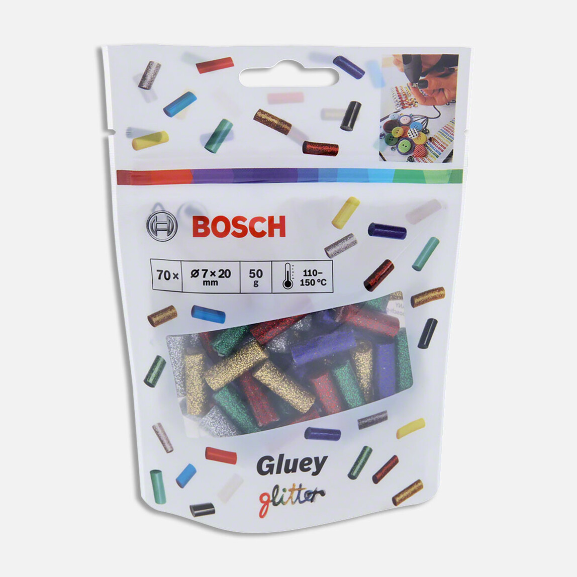    Bosch Gluey Tutkal Çubuğu 7mm - Simli  