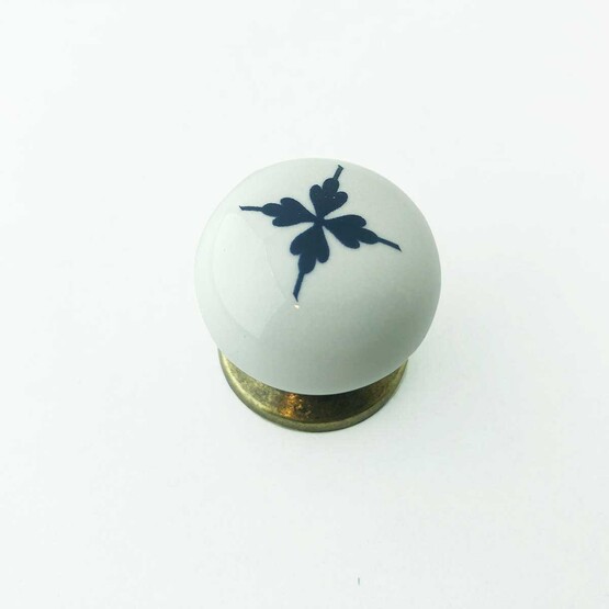 Es-Al Yıldız Antik Beyaz Düğme Kulp D45b 