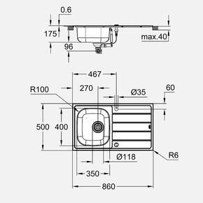 Grohe K200 Paslanmaz Çelik Eviye 50x86cm_2