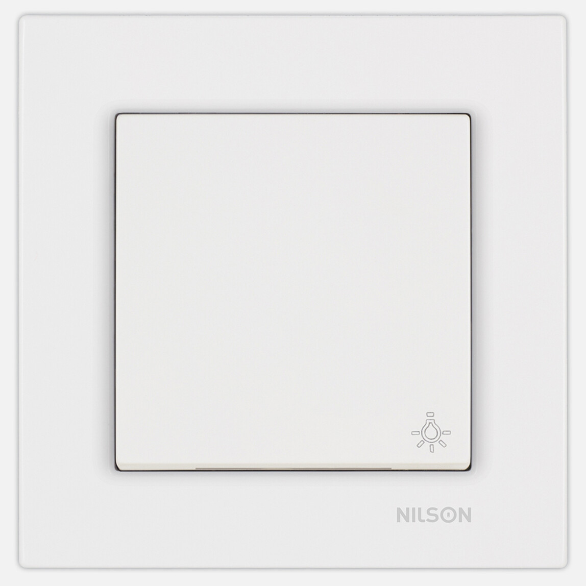    Nilson Moda Beyaz Işıklı Light Anahtar   