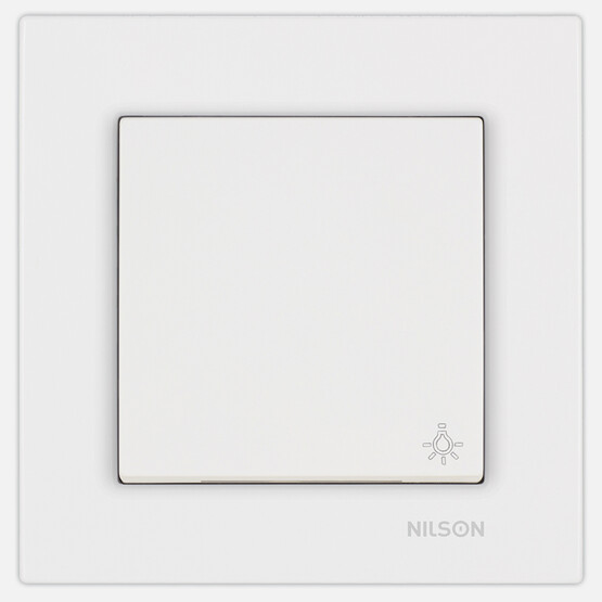 Nilson Moda Beyaz Işıklı Light Anahtar  