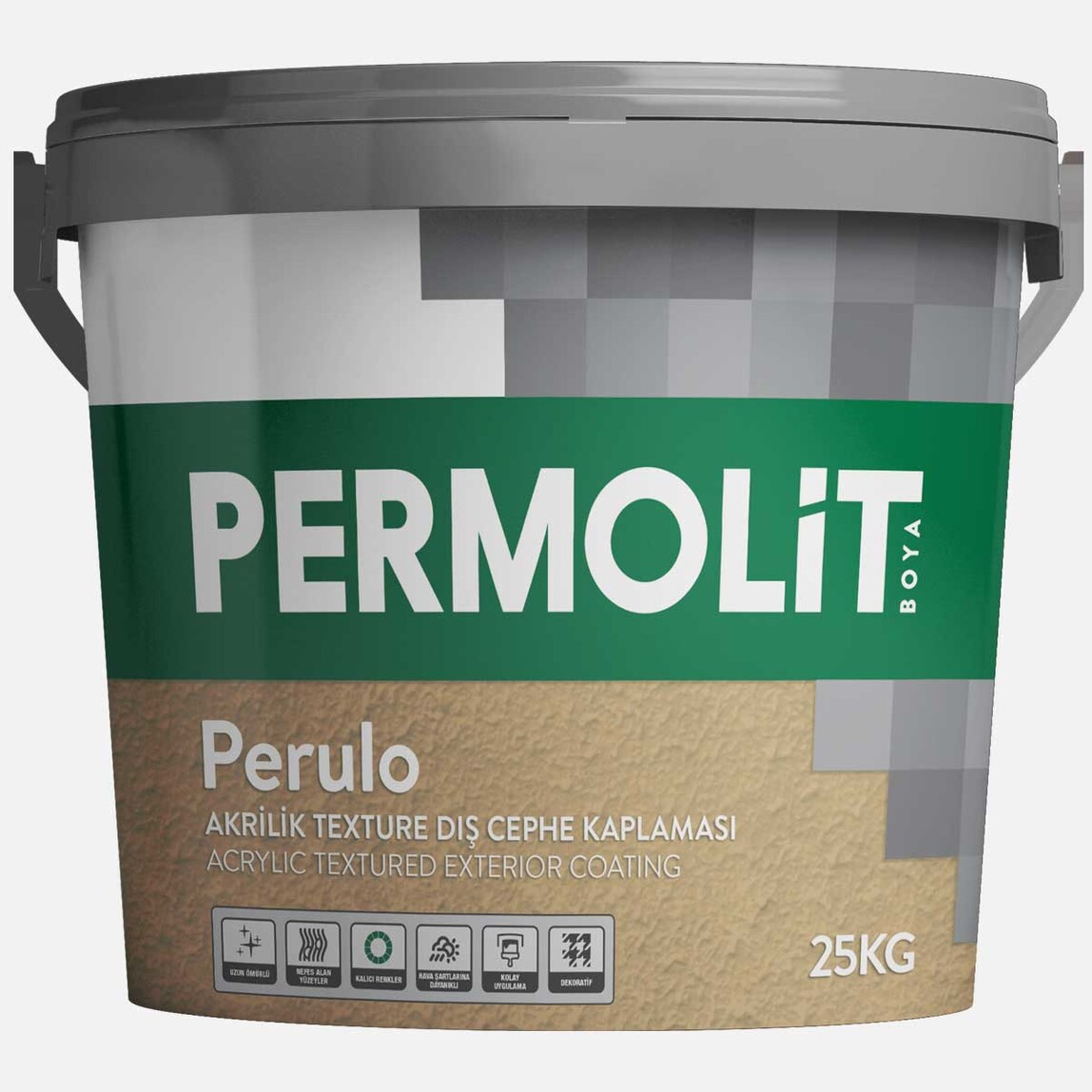    Permolit 25Kg Perrulo Slk Akr Texture P Baz Dış Cephe Kapla 