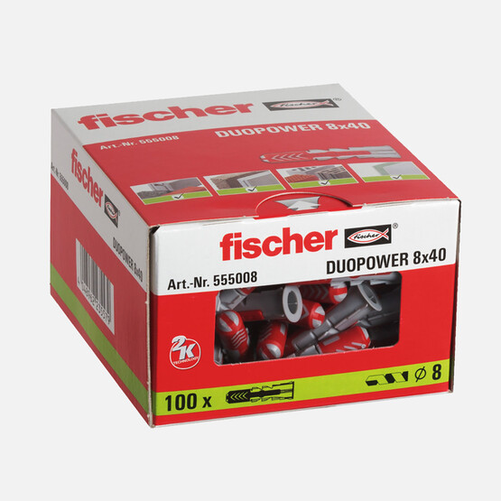 Fischer Duopower 8x40 Dübel 100 adet   