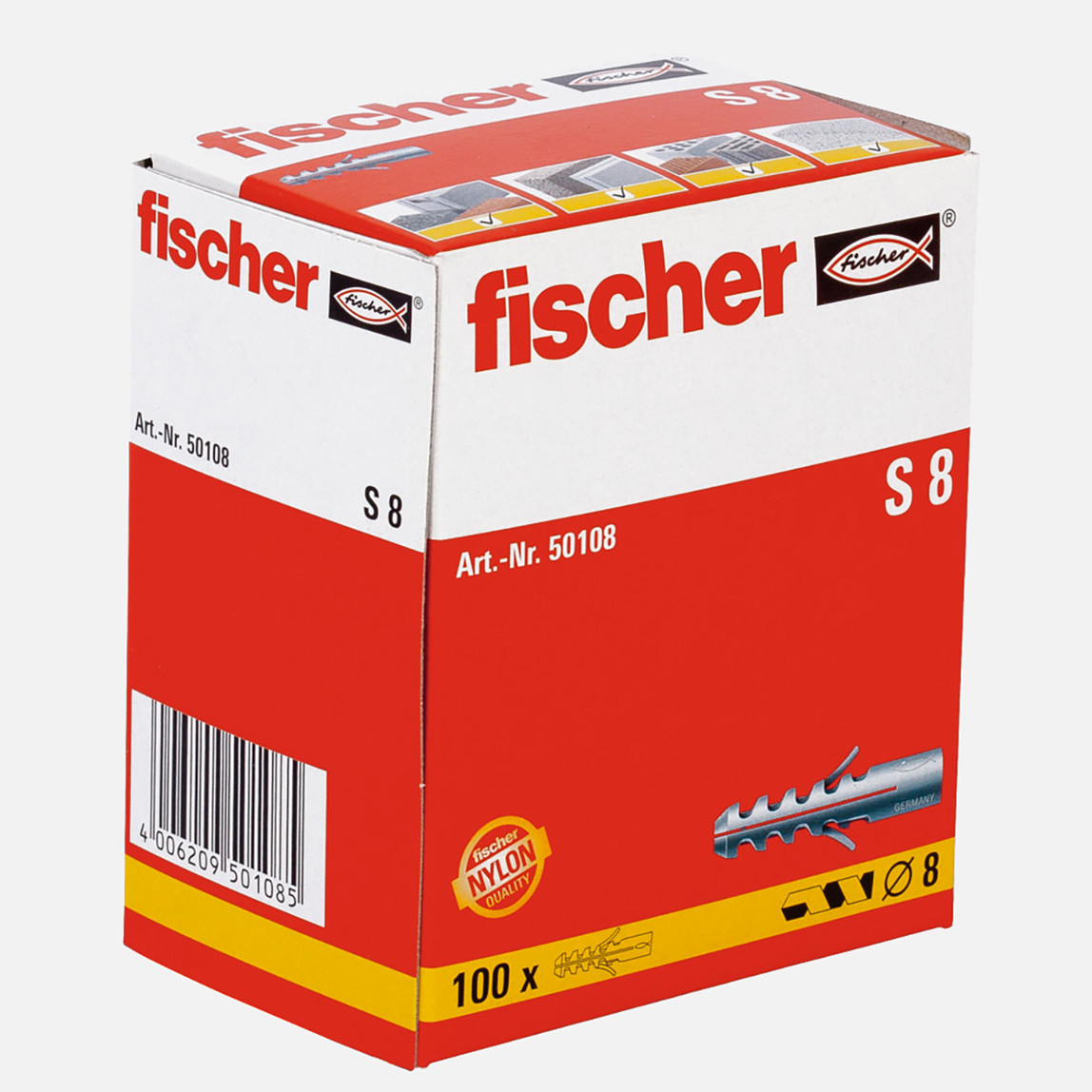 Fischer S8 Dübel 100 adet_0