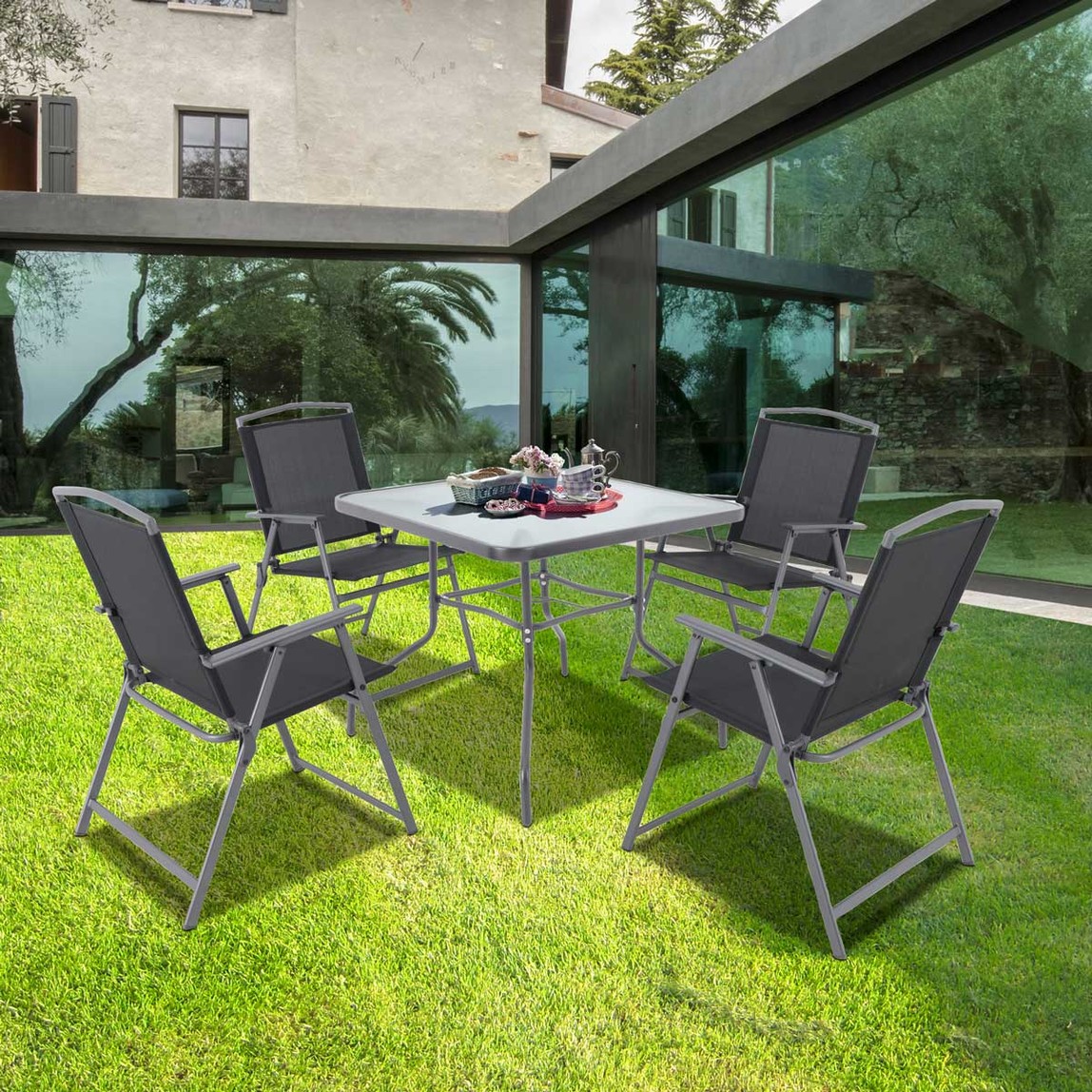 Sunfun Metal Masa ve Sandalye Seti Bauhaus