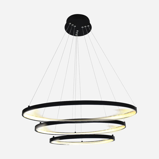 Dlc 4000K Profil Led Ring Plastik Yuvarlak Tekli Modern Ledli Sarkıt Antrasit 4000K  