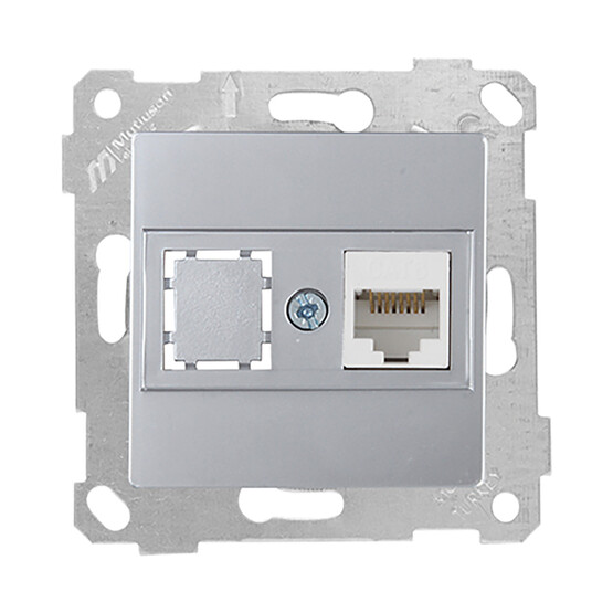 Mutlusan Rita Mekanizmalı Tuş Data Prizi 1*Rj45 (Cat6) İnox 