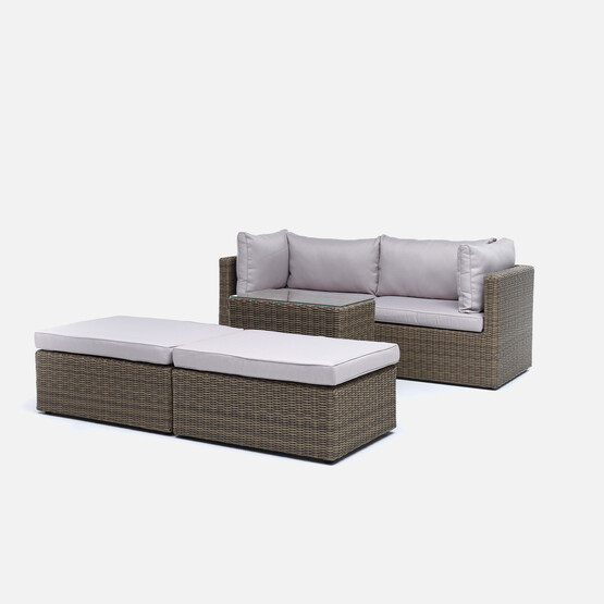 Sunfun Urla Kahve Rattan Oturma Grubu