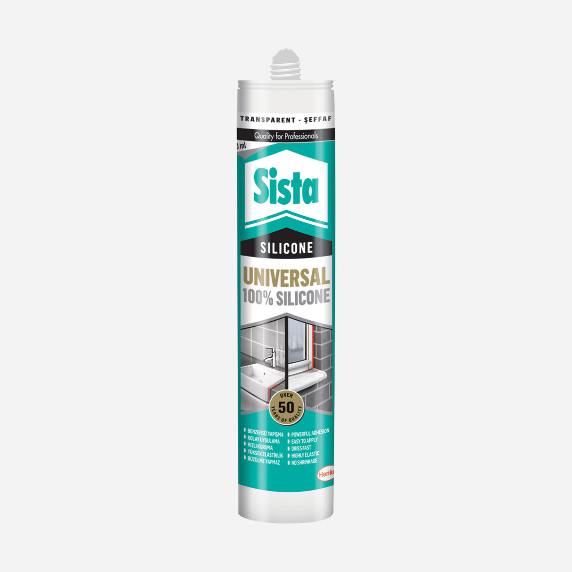    Sista Universal %100 Silikon Şeffaf 280ml  