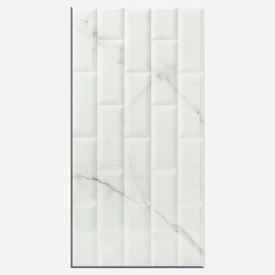 Kale Seramik Anita Kare Dekor Beyaz  30x60cm RP-8931 
