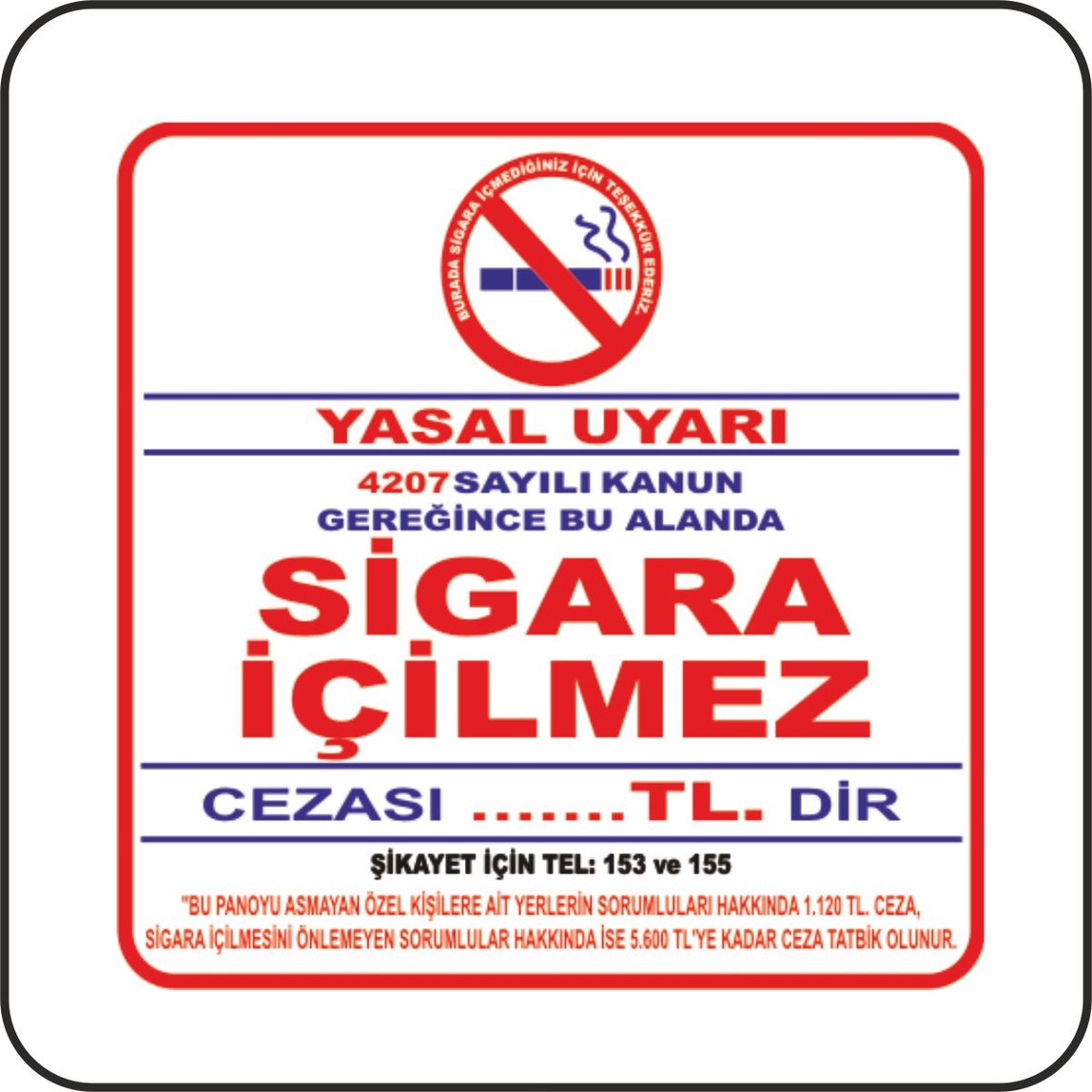 Extra Fix Uyarı Levhası Pvc Sigara İçilmez_0