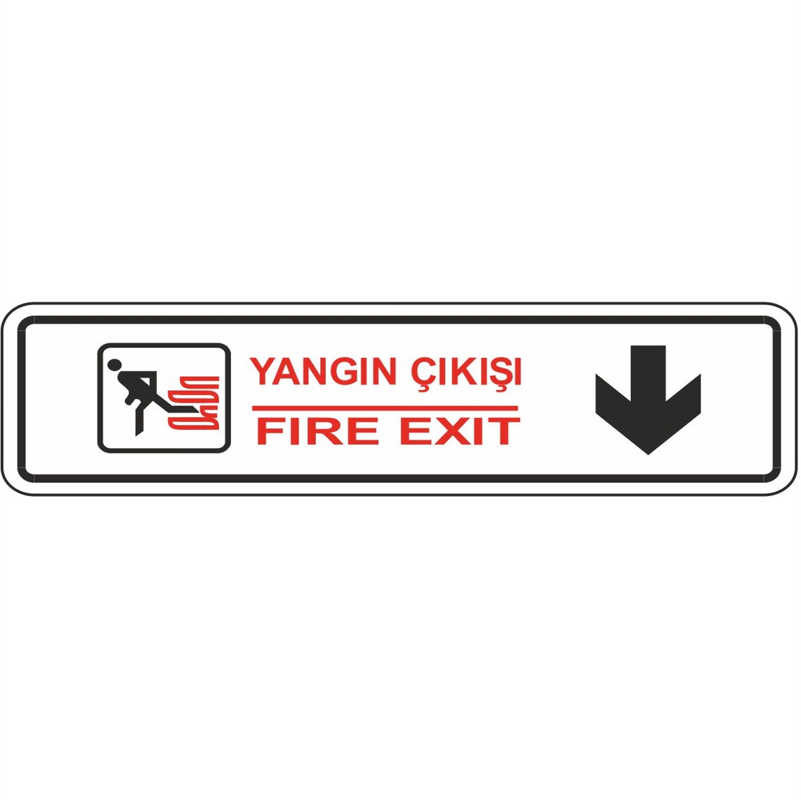    Extra Fix Uyarı Levhası Pvc Yangın Çıkışı Devam   