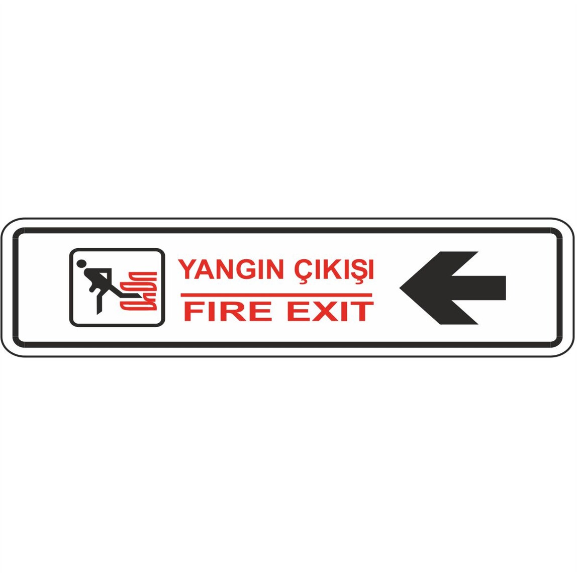    Extra Fix 7x24 cm Pvc Yangın Çıkışı-Sol   