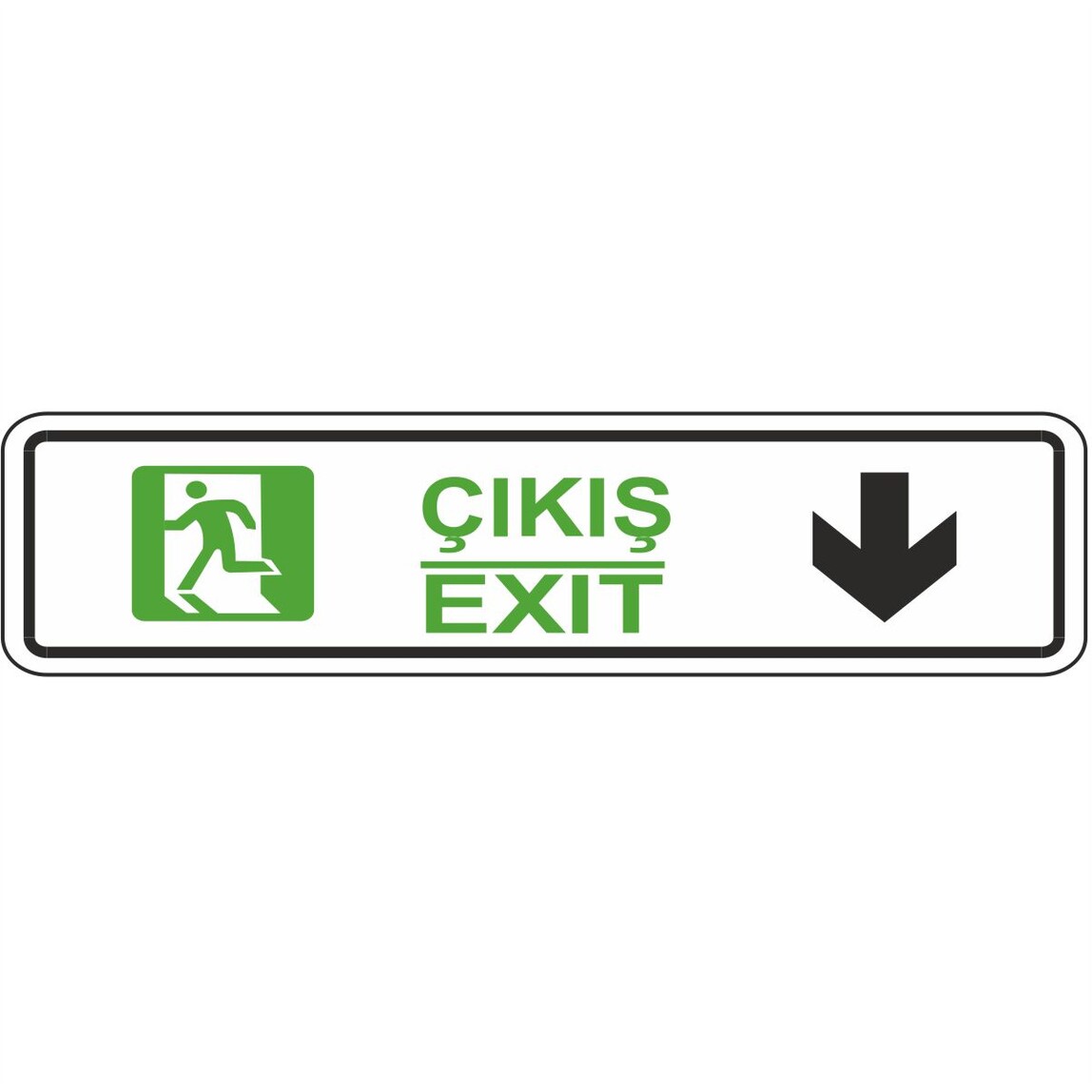    Extra Fix Uyarı Levhası Pvc Çıkış-Devam   