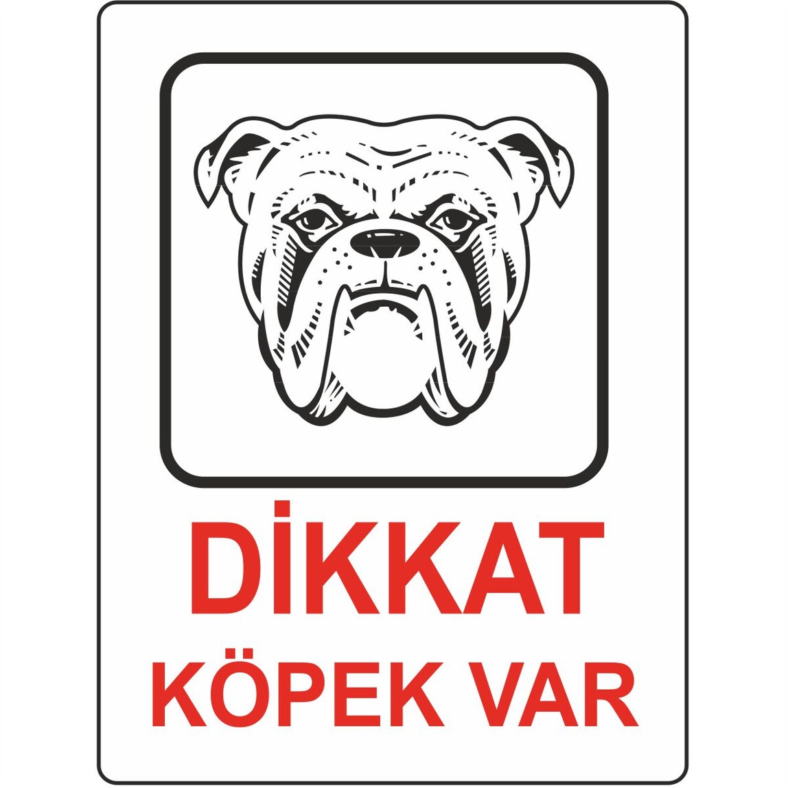    Extra Fix Uyarı Levhası Pvc Dikkat Köpek Var   