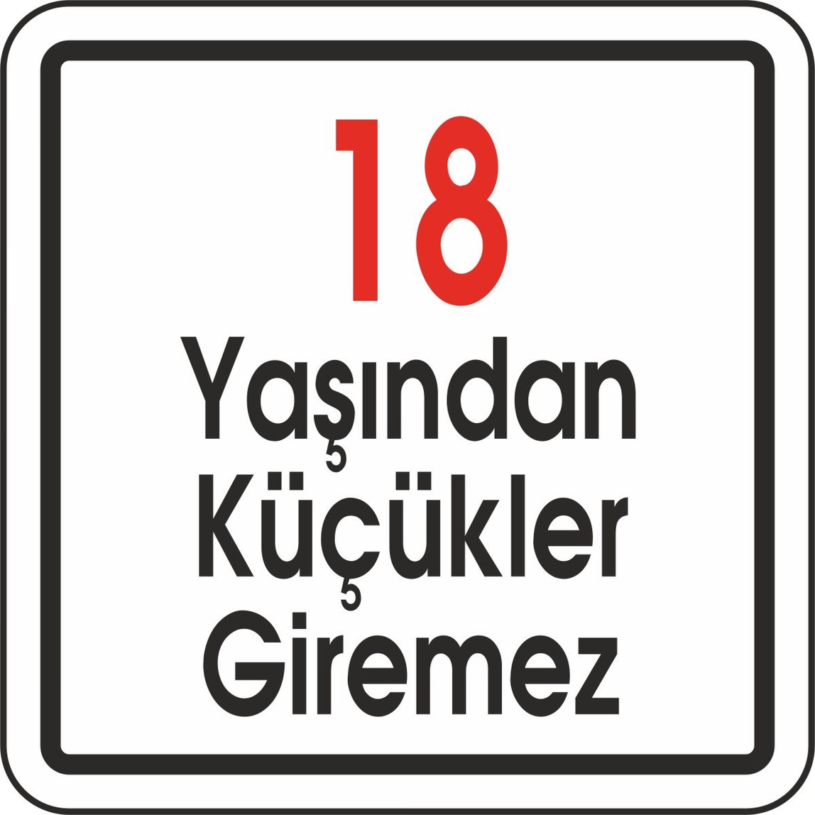 12x12 cm Pvc 18 Yaşından Küçük_0