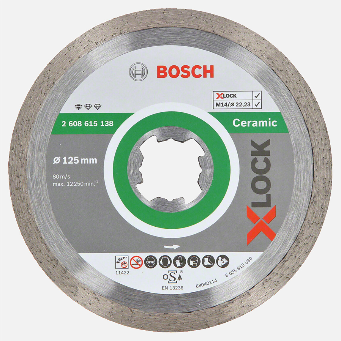    Bosch X-LOCK Standard for Ceramic Elmas Kesici Disk 125 mm  