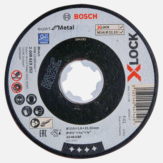 Bosch X-LOCK Expertfor Metal Kesici Disk 115x1.6 mm Düz