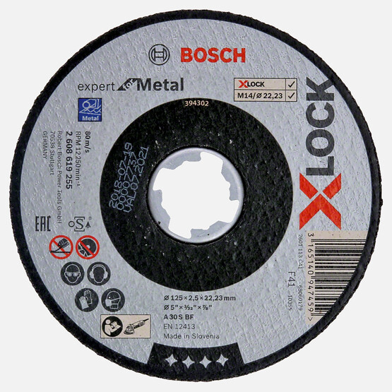 Bosch X-LOCK 125x2,5 mm Expert for Metal Kesici Disk Düz 