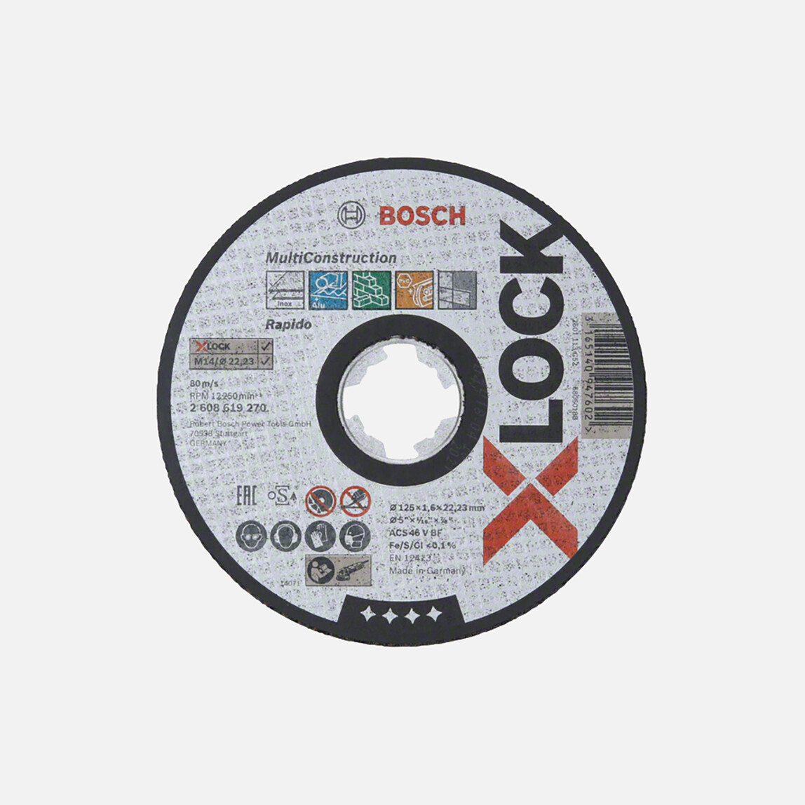    Bosch X-LOCK Multi Material 125x1.6 mm Düz Kesici Disk  