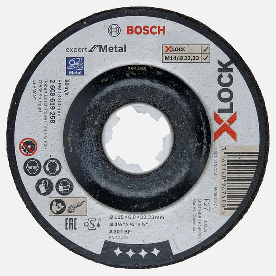 Bosch X-LOCK 115x6,0 mm Expert for Metal Metal Taşlama Diski