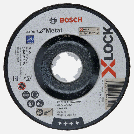 Bosch X-LOCK 125x6,0 mm Expert for Metal Taşlama Diski