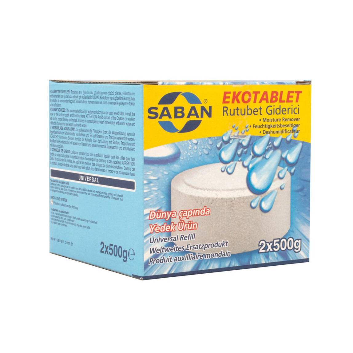    Saban Nem Alıcı Yedek Tablet Vanilya 2x500 gr  