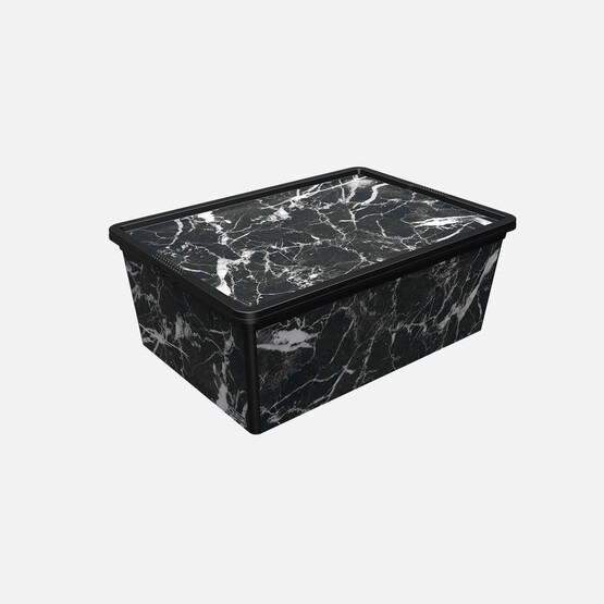 Qutu Trend Box Black Marble 10L 