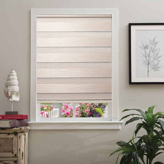 Elegance Hasır Bambu Polyester 100x200 cm Zebra Stor Kum Beji