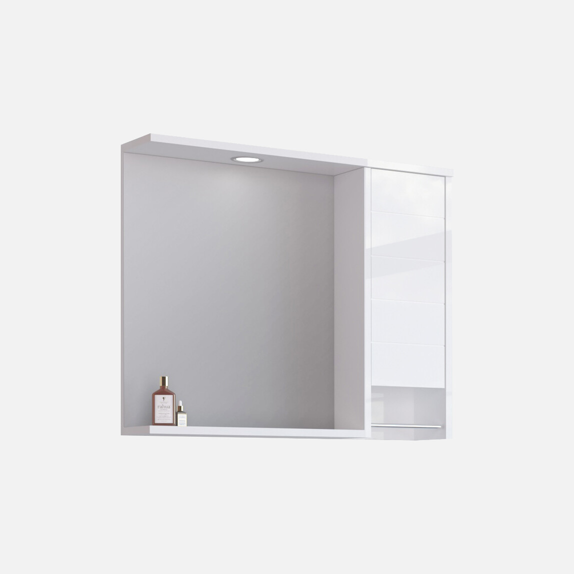    Bonitobagno Göksu Aynalı 80 cm Banyo Dolabı Üst Modül Beyaz 