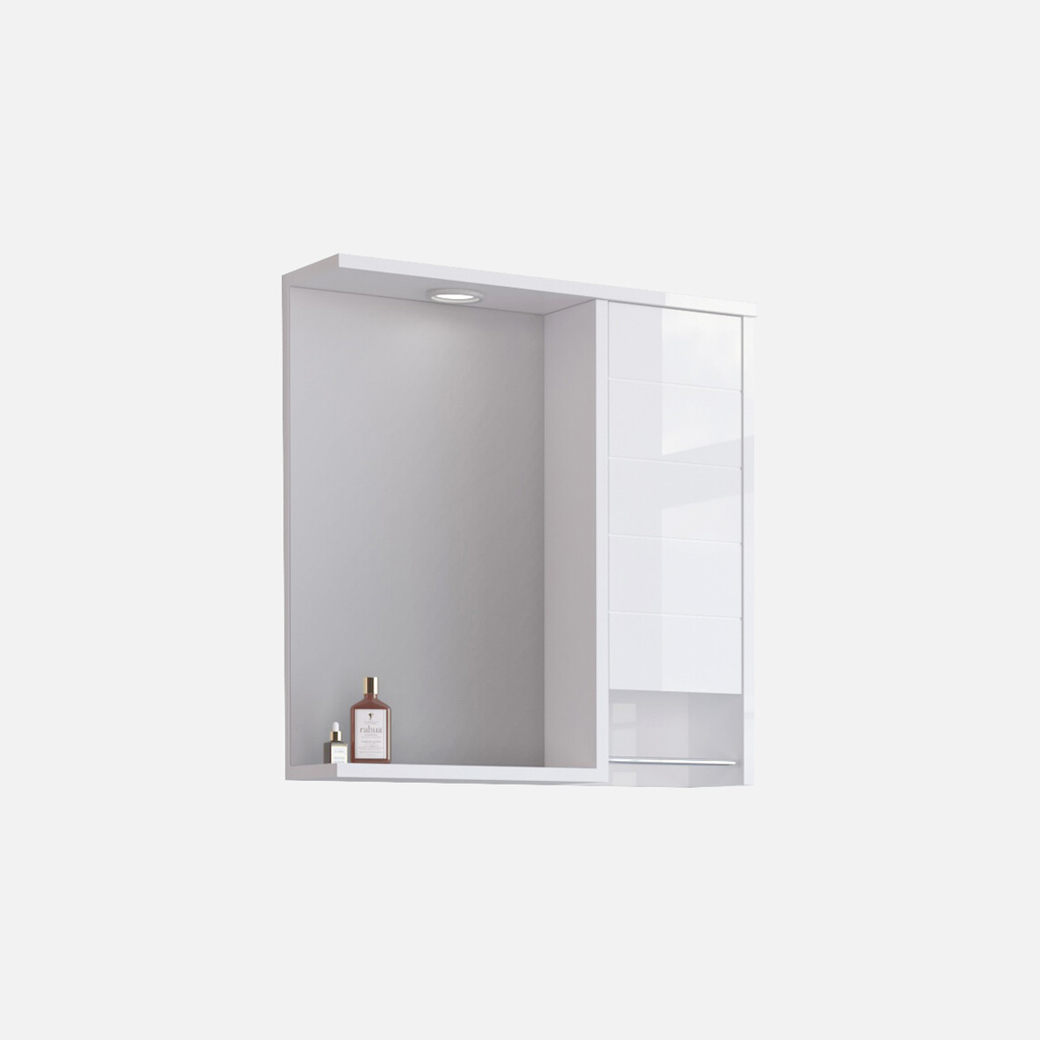    Bonitobagno Göksu Aynalı 66 cm Banyo Dolabı Üst Modül Beyaz 