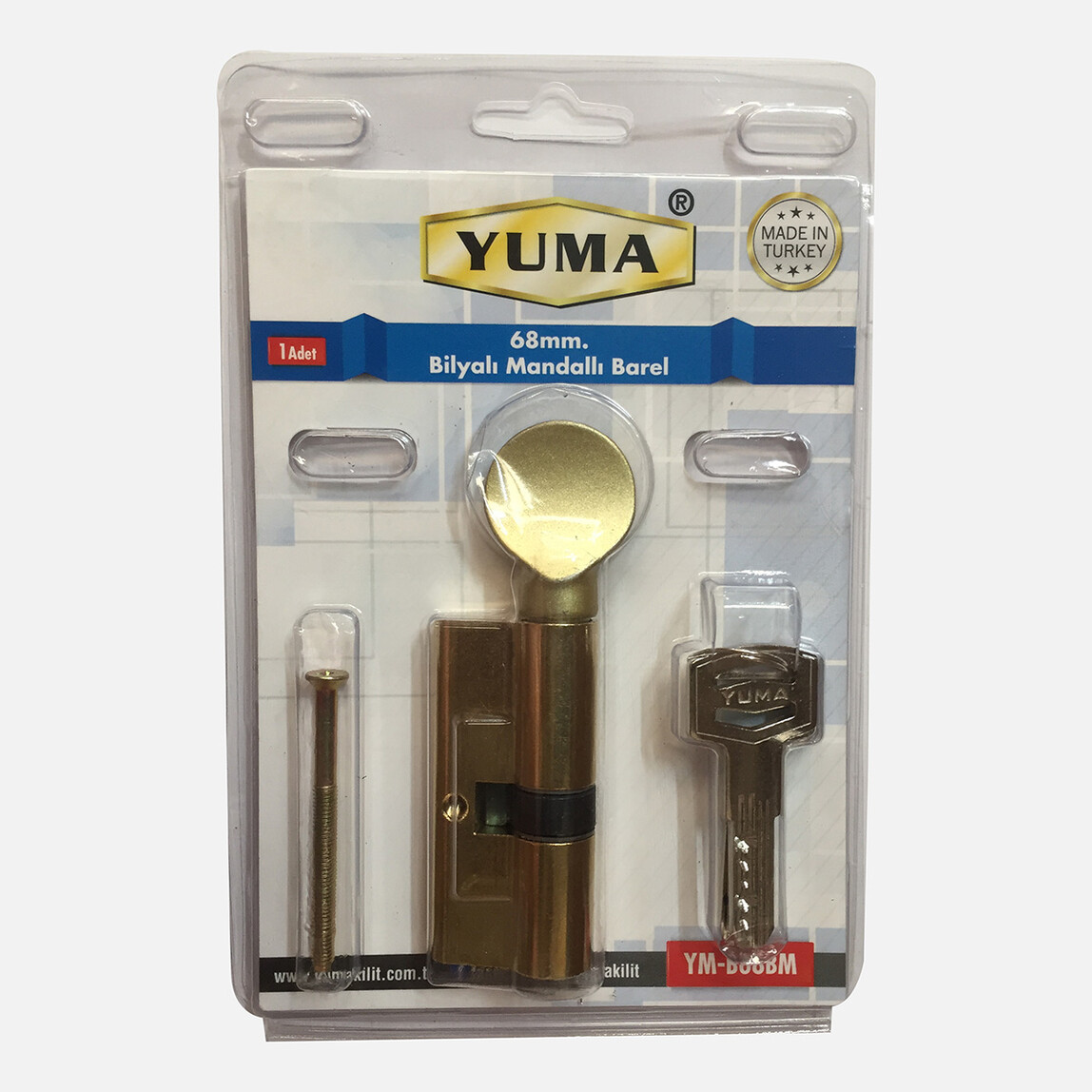 Yuma Bilyalı Barel Topuzlu-Sarı 68 mm_1