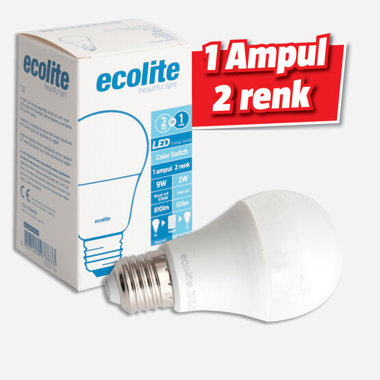 Ecolite Switch 9 W Pembe Klasik E27 Duy Led Ampul  