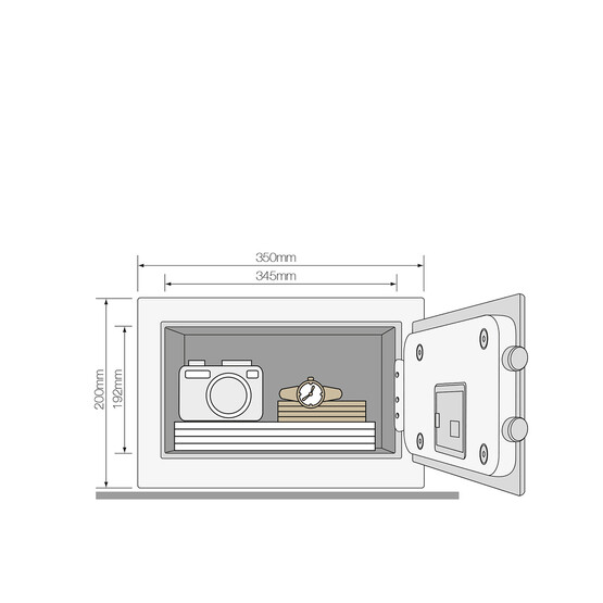 Yale Yüksek Güvenlikli Siyah 35x20x20 cm Elektronik Compact Tipi Para Kasası