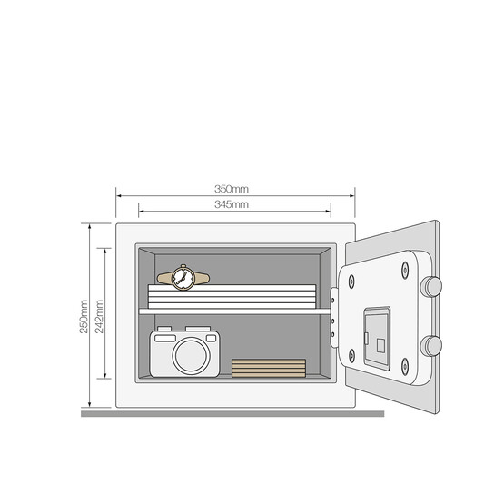 Yale Yüksek Güvenlikli Siyah 35x30x25 cm Elektronik Ev Tipi Para Kasası