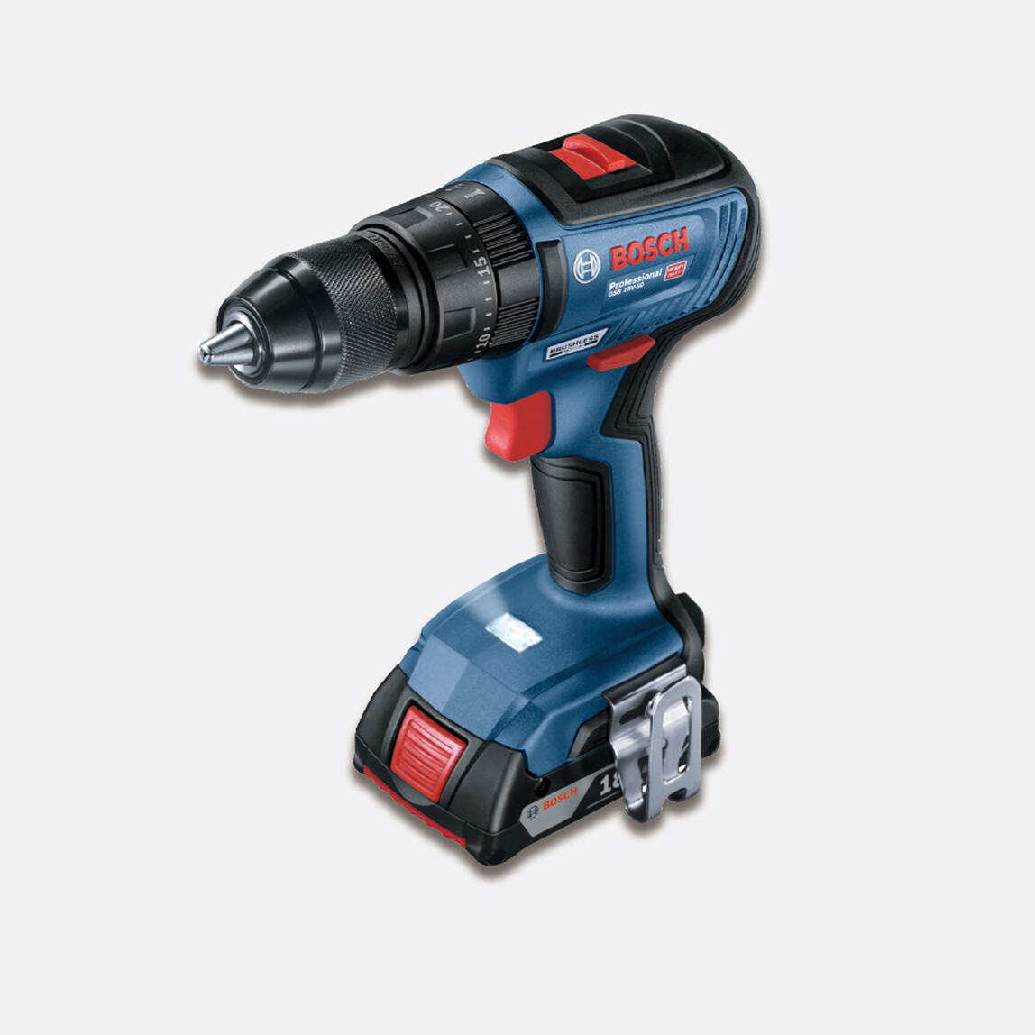    Bosch Profesyonel GSB-18V-50 18V 2 Ah Li-ion Darbeli Çift Akülü Vidalama  