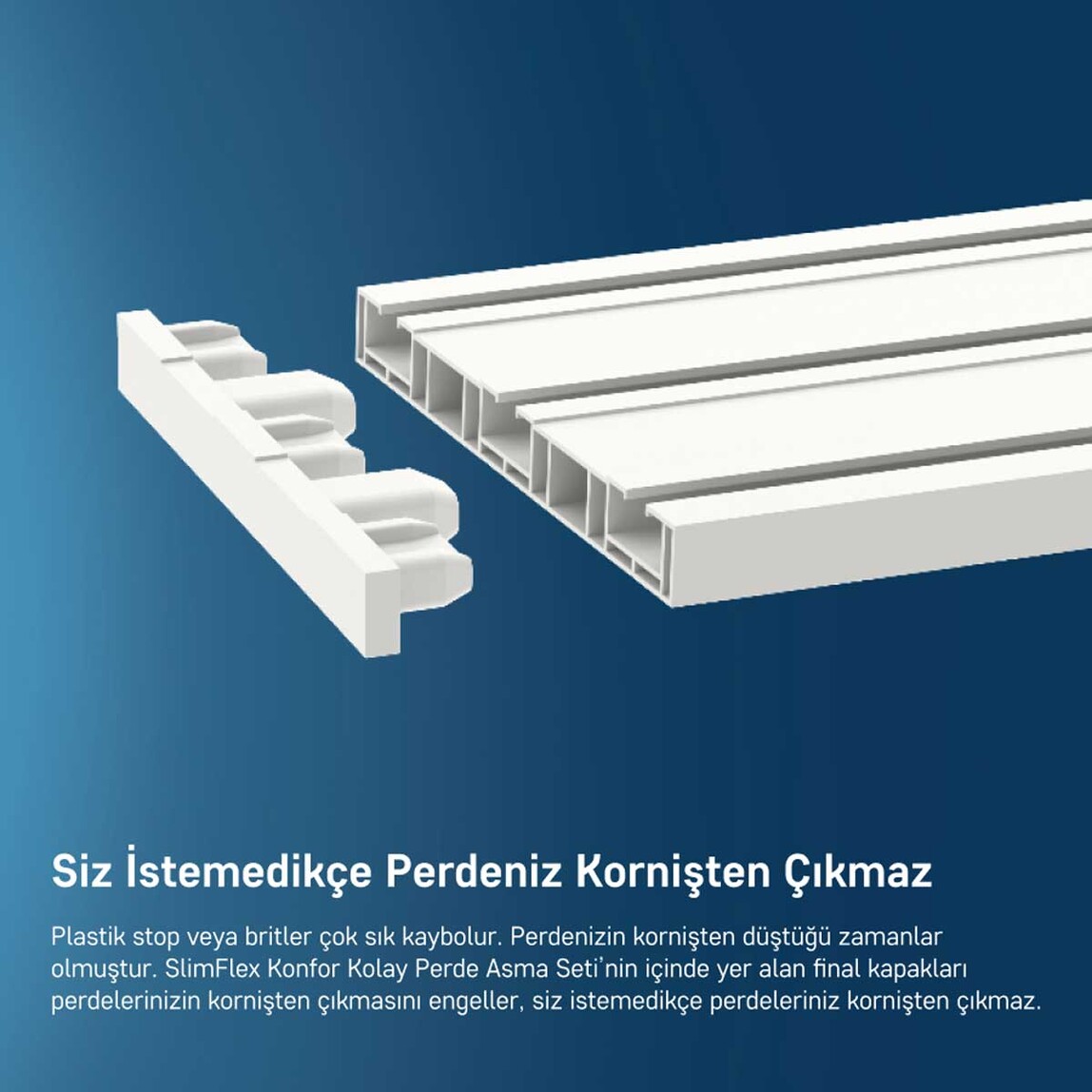    Slimflex Set 3 Kanallı Perde 