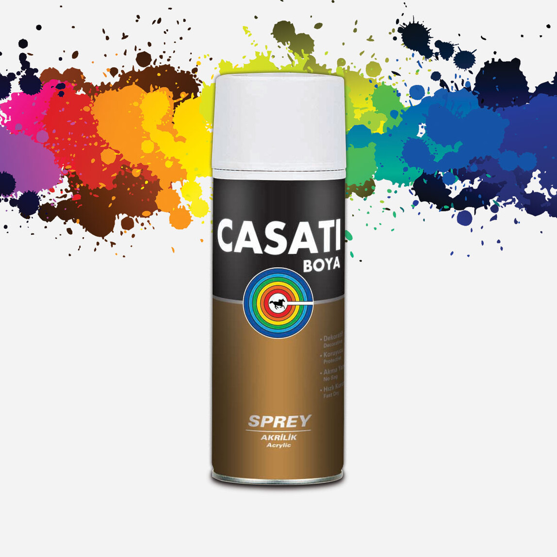    Casati Sprey Düz Açık Kahve Ral 8003   