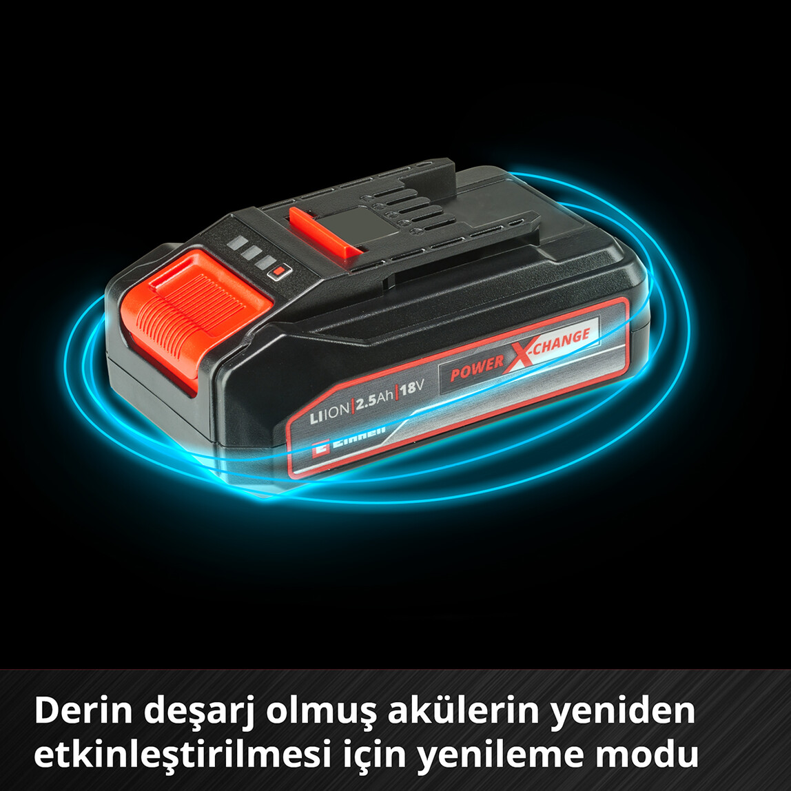    Einhell Power X-Change 18V 2,5 Ah Li-ion Akü 3A Şarj Cihazı 