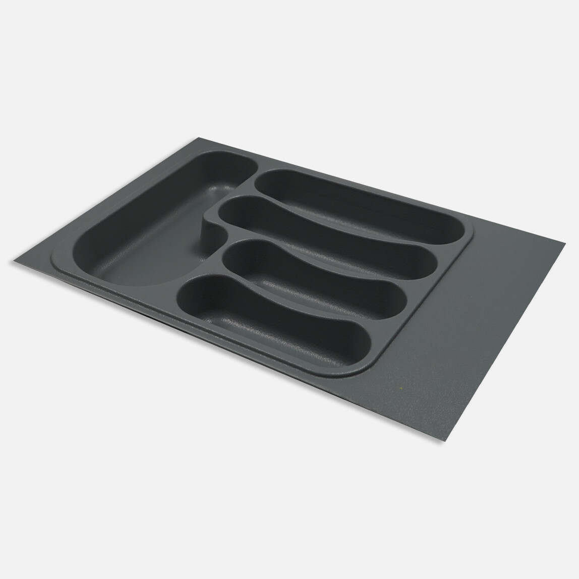    Kitchenox ABS Plastik 33x49 cm 5 Bölmeli Çekmece İçi Kaşıklık Gri 