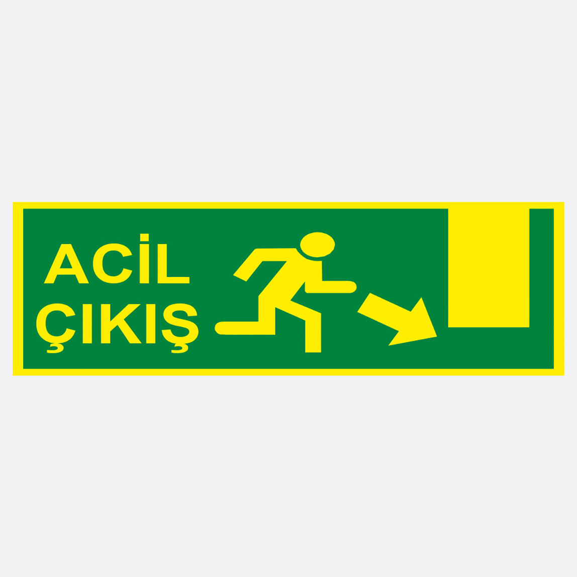    Ekstrafix Yf060 12X25 Fosforlu Acil Çıkış  