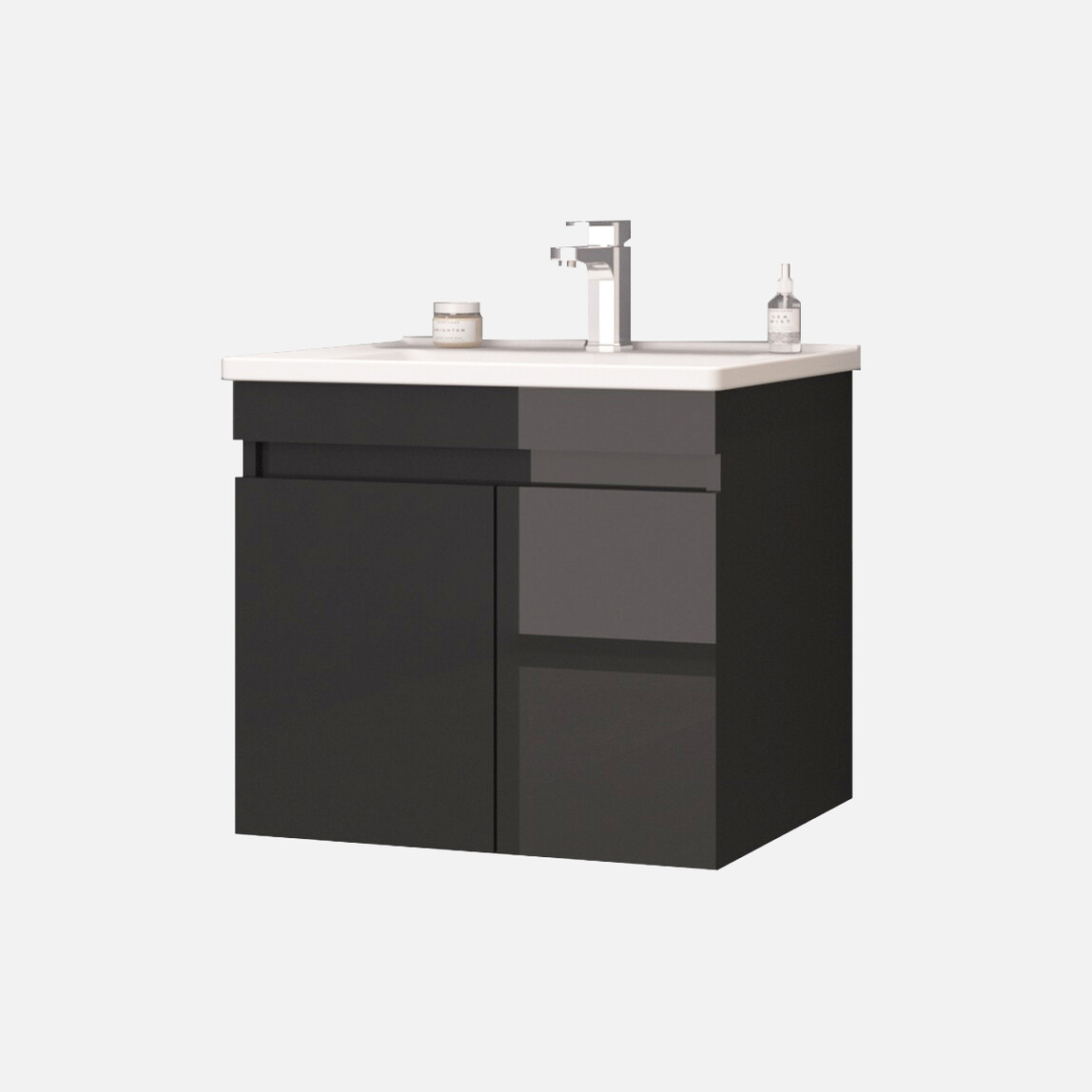    Bonitobagno Capri 60 cm Banyo Dolabı Alt Modül Siyah 