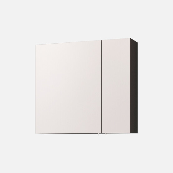 Bonitobagno Capri Aynalı 75 cm Banyo Dolabı Üst Modül Siyah