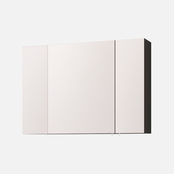 Bonitobagno Capri Aynalı 96 cm Banyo Dolabı Üst Modül Siyah
