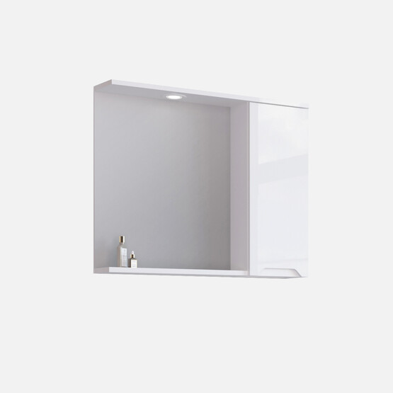 Bonitobagno Rita Aynalı 82 cm Banyo Dolabı Üst Modül Beyaz