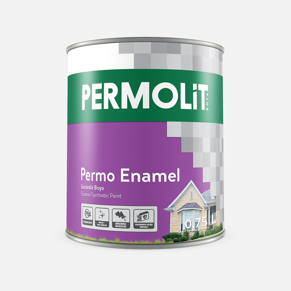    Permolit 0,75 lt Permo Enamel Sentetik Boya Sarı Permolit 